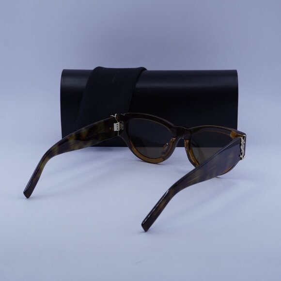 Saint Laurent SL M94/F 008 Cat Eye Sunglasses - Transparent Brown/Havana - Picture 12 of 12